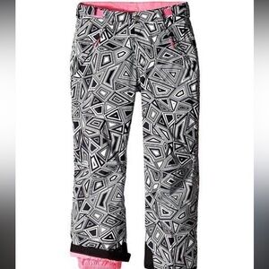 THE NORTH FACE youth FREEDOM Graphite Black White Pink SNOW PANTS Size M(10/12)